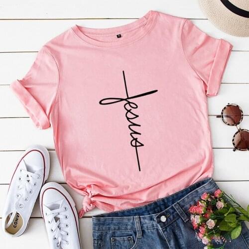 Hope Love Cross T-shirts Scripture Christian Women T Shirt Summer Casual Cotton Tshirt Plus Size Unisex Graphic Tees Tops