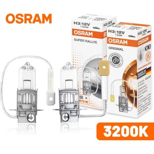 OSRAM H3 Led Bulbs Halogen Car Fog Lamps Led Lights Diodes H3 55W 100W 12V Ampoule Universal Car Accessories Yellow Mini Auto