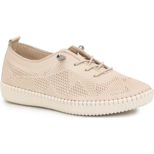 Gedikpasalı Ppt 7892 Beige 2021 Summer Women 'S Elevator Shoes Real Cow Leather Casual Sneakers Daily Flexible Comfortable Convenient Use