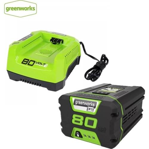 Greenworks professional 80V 5.0Ah Lithium Battery and 80V 4A Rapid Charger GCH8040