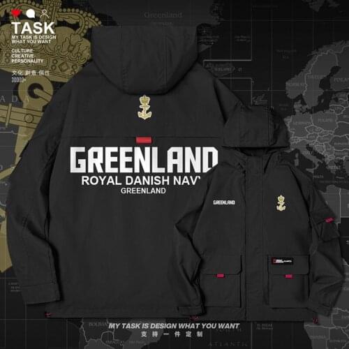 Greenland GRL Kalaallit Nunaat Greenlandic Inuit Greenlander GL men jacket hooded Navy logo army fan top mens clothes autumn