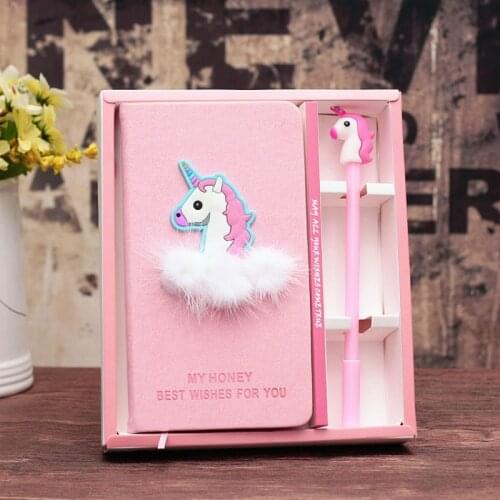 Kawaii Unicorn Notebook Quality Note Book With Pen Set Diary Day Planner Journal Stationery School Supplies Study Gift Tools