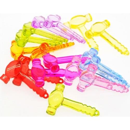 Kawaii Tool Hammer Shape Acrylic Necklace Pendants DIY Jewelry Findings Accessory Girl Garment Plastic Charms 57*33*9mm 120pcs