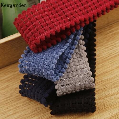 Kewgarden 1.5" 38mm Hairball Grid Velvet Ribbon Handmade Tape DIY Bow Corsage Accessories 20 Yards