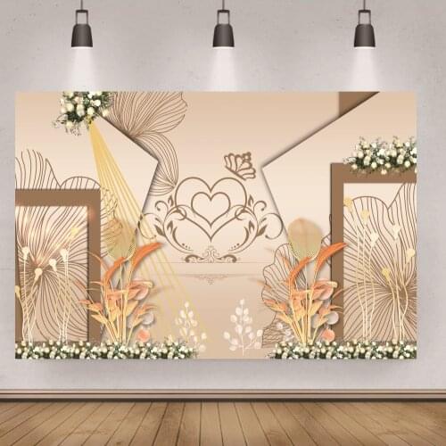Classic Birthday Backdrops Wedding Ceremony Blessing Party Photography Photo Studio Flowers Decors Backgrounds Custom Banner