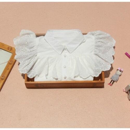 Princess Lace Top 2019 Autumn Girls Blouse Kids Clothes Children Clothing School Girl Ruffle Blouse Cotton Child Shirt 2-16Y