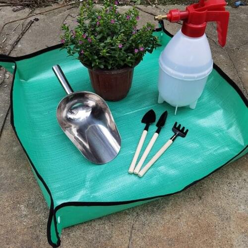 Plant Repotting Square garden Mat Waterproof Thicken Indoor Transplanting Dirty Catcher Bonsai Succulent Potting Tarp 65*65CM