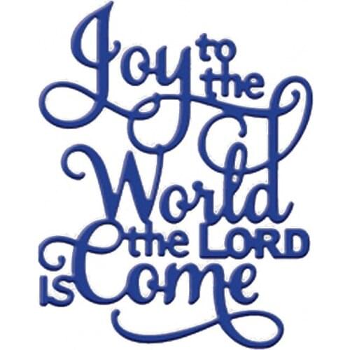 Letters Joy To The World Metal Cutting Dies Stencils For DIY Scrapbooking Decorative Embossing Handcraft Dies Scrapbooking