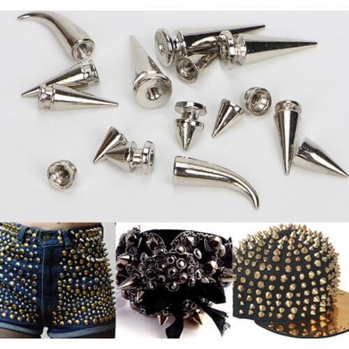10-30Sets Metal Screw Rivets Bag Studs Leather Belt DIY Crafts Spikes Shoes Clothes Hardware Accessories