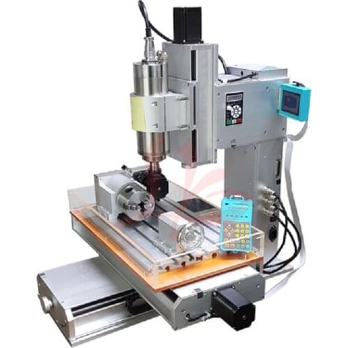 Mini cnc 3040 4 axis 1.5KW type machine Ball Screw Table Column Type metal engraving machine can update to 5axis cnc router