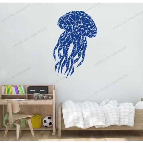 Sea Ocean Animal Abstract Jellyfish Marine Vinyl Wall Decal Sticker Home Decor Art Mural Removable Wallpood Wallpaper CX490