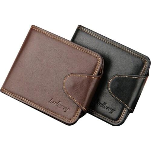 New business and leisure mens wallet horizontal zipper buckle fashion wallet