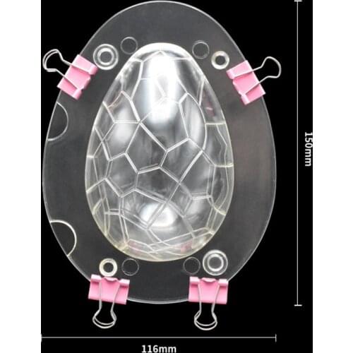 Easter Egg 3D Dinosaur Egg Stripes Chocolate Molds Ostrich Egg Cake Muffin Jelly Fondant Baking Mould Polycarbonate Mold