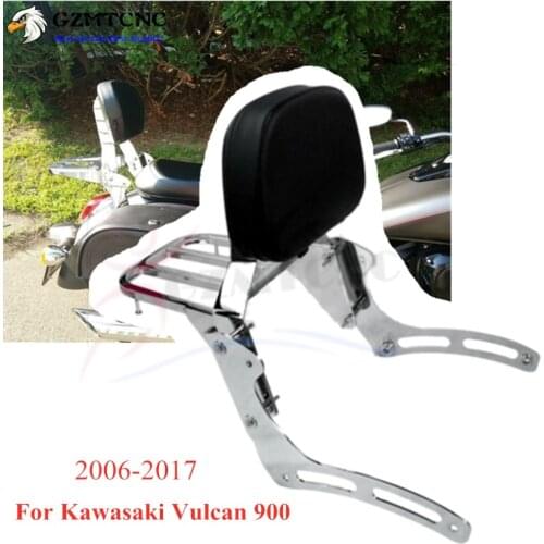 Passenger Rear Luggage Rack Support Holder Saddle Bag Cargo Shelf Backrest Sissy Bar for Kawasaki Vulcan VN 900 VN900 VN2000
