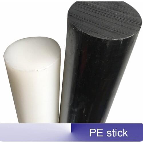 2PCS/lot 50cm Black White PE rod HDPE stick High density polyethylene rods