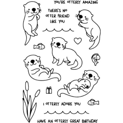 Otter Transparent Clear Stamp for DIY scrapbooking seal Card Making