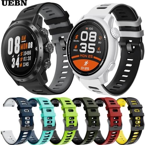 UEBN EasyFit Sport Silicone Correa Wrist Band for COROS PACE 2 SmartWatch Strap for APEX Pro APEX 42mm 46mm Bracelet watchbands