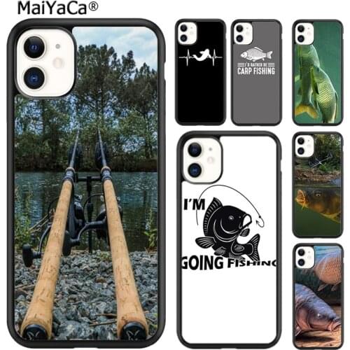MaiYaCa Basic Carp Fishing Rubber Phone Case Cover For iPhone SE 6 6s 7 8 plus X XR XS 11 12 pro max Samsung Galaxy S9 S10 shell
