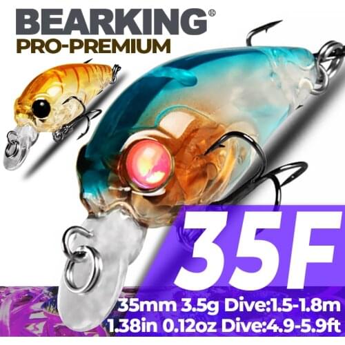 BEARKING 3.5cm 3.5g mini crank professional fishing lures minnow quality hard baits hot model crankbaits penceil bait popper