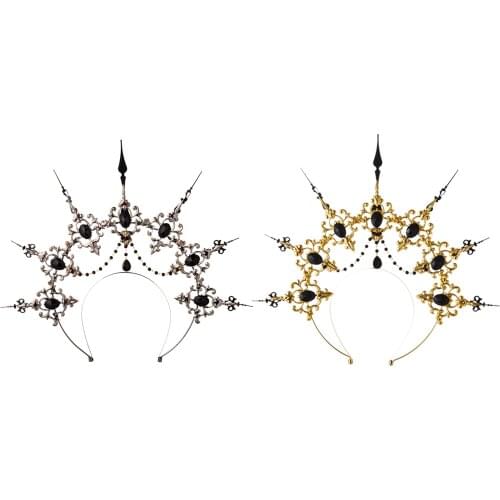 Baroque Spike Halo Crown Headpiece Headdress
