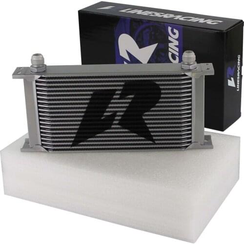 LINESRACING UNIVERSAL 19ROW AN-10AN Engine Racing OIL COOLER Black/Silver