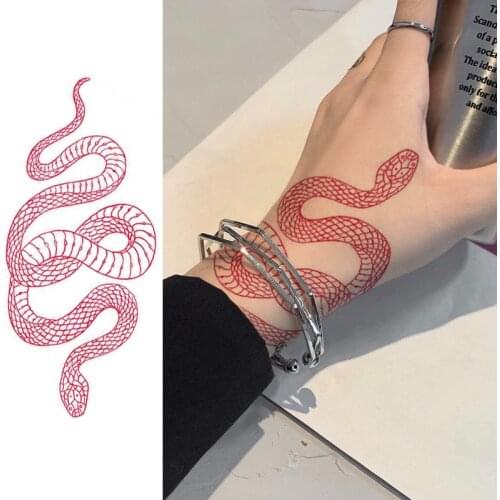 Temporary Waterproof Snake Tattoo Stickers Wolf Tiger Fake Tattoo Male Fox Mask Butterfly Rose Sexy Women Gun Cool Stuff Tatto