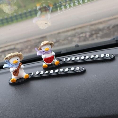 Temporary car parking sign Car parking sign Net red duck car decoration Car number plate schoolbag duck decoration