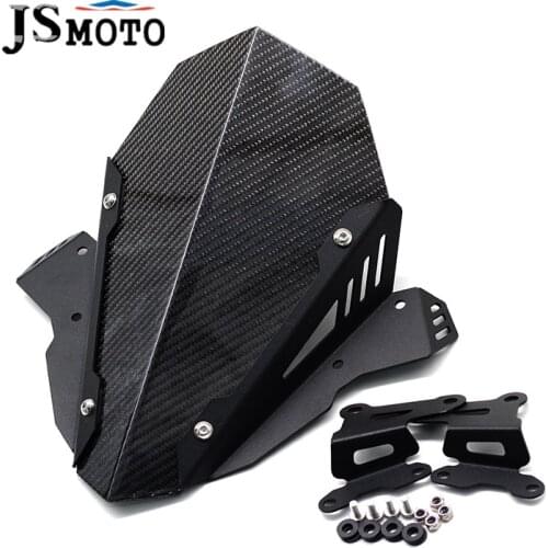 For YAMAHA MT09 FZ09 MT-09 FZ-09 2017-2020 CNC Motorcycle Sports Carbon Front Windshield WindScreen Wind Deflector High Quality