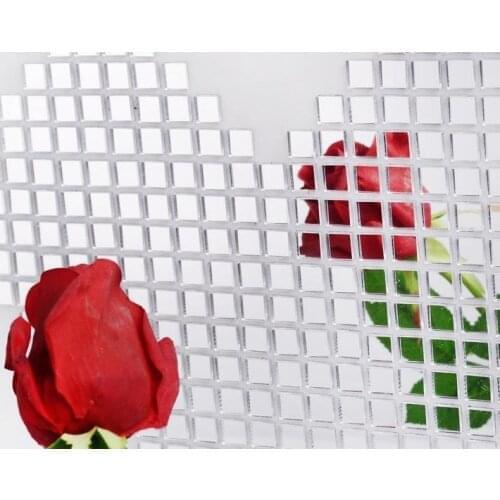 Custom Order mosaic square wall mirror sticker , mirror wall suqare sticker , DIY square mirror sticker
