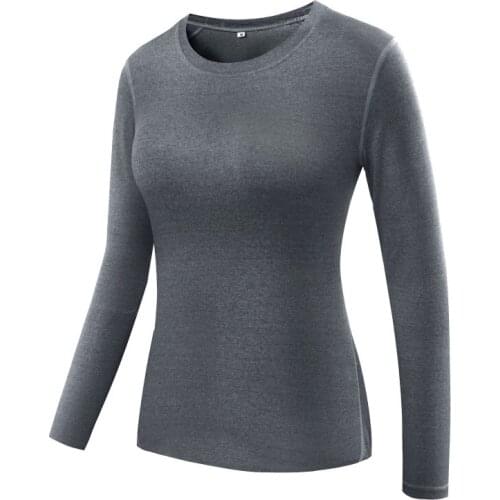 Women Gym Fitness Yoga Shirts Compression Womens Sport Long Sleeve Running Tees Tops New 2021