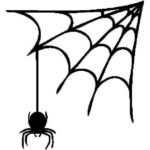 13CM*13.9CM Spiderweb Hanging Spider Car Sticker Bug Vinyl Decal Black/Silver C19-0189