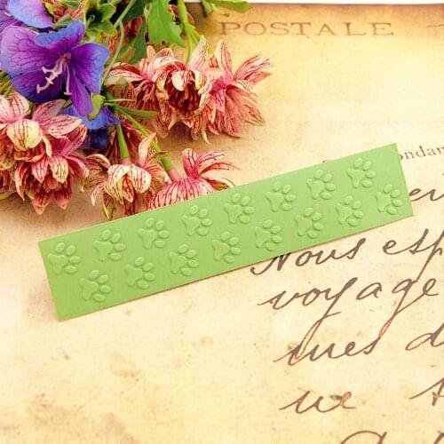 15x3cm plastic Paw print craft card making paper card album wedding decoration clip Embossing folders