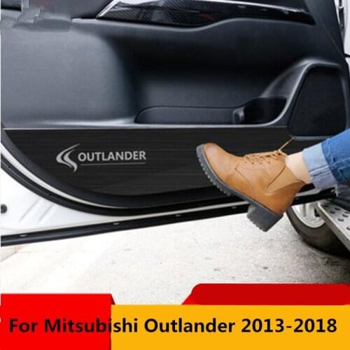 FOR MITSUBISHI outlander 2013-2018 stainless steel 4PCS decorative door anti-kick panel decorative car sticker accessories