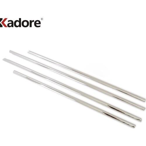 For Volkswagen T-ROC TROC 2017 2018 2019 Stainless Steel Side Door Window Cover Sill Trim Molding Exterior Accessories 4pcs