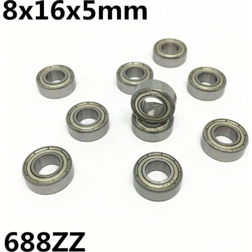 50Pcs 688ZZ L-1680ZZ 8x16x5 mm Deep groove ball bearing Miniature bearing High speed Advanced High quality 688Z