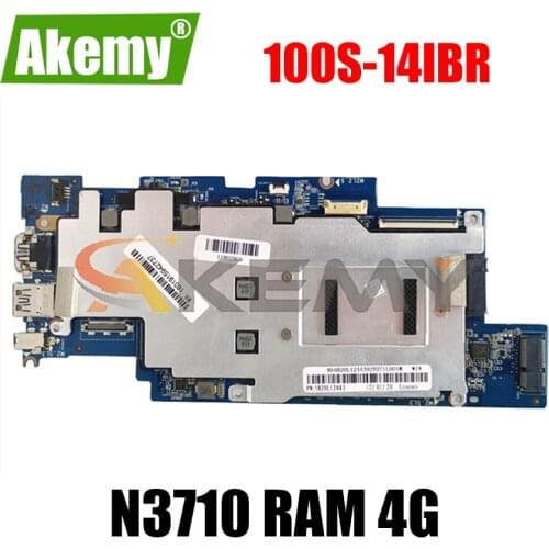 Akemy 1501B_01_01 For Lenovo Ideapad 100S 100S-14IBR Laptop Motherboard 5B20L12443 CPU N3710 RAM 4G 100% Test