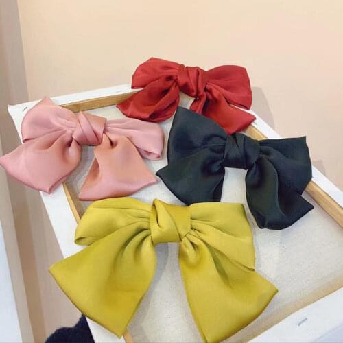 Big Hair Bow Ties Hair Clips Women Girls Hairpins Hair Accessories Bowknot Hair Pins Headwear Beauty Styling Tools Barrette