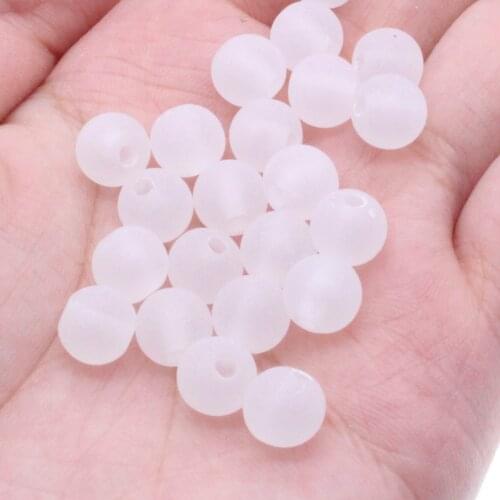 CHONGAI 100Pcs Acrylic Matte Round Beads Rainbow Spring Color Beads For Jewelry Making DIY Necklace Crafts Beads Accessories
