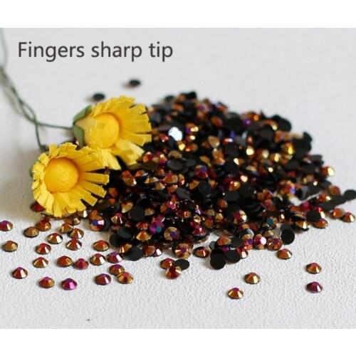 1000pcs 3mm New fashion Bling Jelly Nail Art gold hot pink black AB Rhinestones Phone Case Shiny Beads Flat back N15