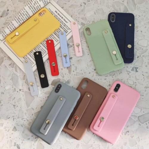 Phone Holder Candy Color For Iphone Xiaomi Push Pull Finger Stand Grip Silicon Ring Wrist Band Strap Universal Cellphone Bracket