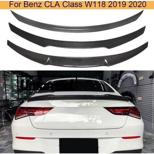 For W118 Rear Trunk Spoiler Wing For Mercedes-Benz CLA Class W118 C118 2019 2020 Rear Trunk Boot Lip Spoiler Wing Carbon Fiber