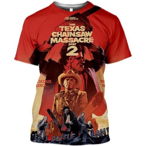 SONSPEE The Bad Friday Harajuku Casual Tee Myers Texas Chainsaw Massacre 3D Print Horror T Shirt Mens Big Size Clothes T-Shirts