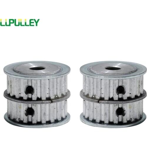 LUPULLEY XL20 Tooth Double Rounded Timing Pulley Double Head Gear Alumium Tooth 20 Belt Width 11mm Double Round-Headed Pulley