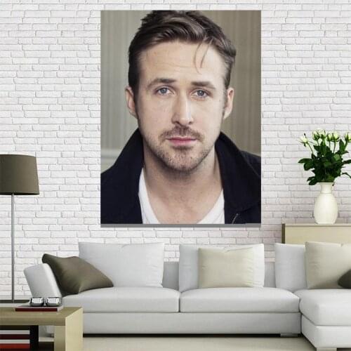 Custom High Quality Ryan Gosling Canvas Painting Wall Silk Poster Cloth Print DIY Fabric Poster