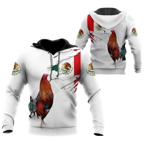 PLstar Cosmos 3Dprint Newest Mexico Rooster Flag Funny Art Premium Streetwear Unisex Unique Casual Hoodies/Sweatshirt/Zip Style1