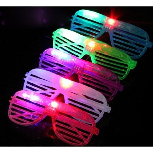 Wholesale - 15.4*5.6cm AL320 square shutters glow glasses LED Funny Glasses Flashing Party Glasses Christmas Halloween