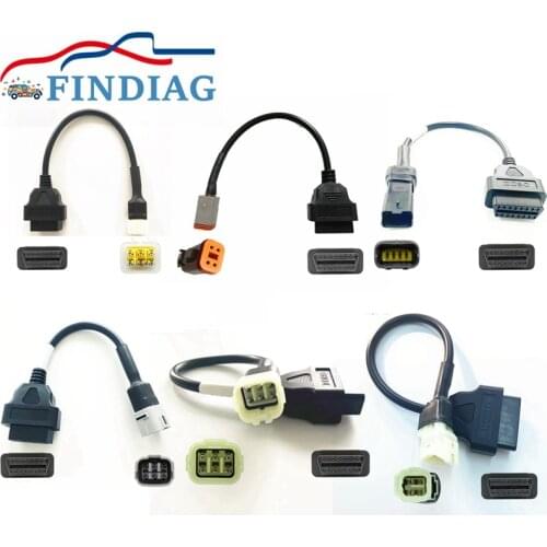 Motorcycle OBD2 Connector For HONDA/K-T/SU-ZUKI/DU-CADI/KA-WASAKI 3pin 4pin 6pin Adaptor OBD 2 Extension Cable Universal K CAN