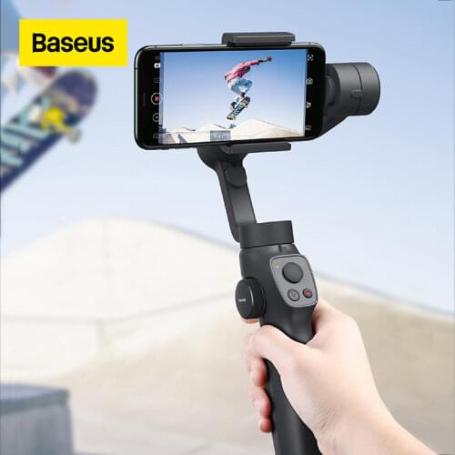 Baseus Handheld Gimbal Stabilizer 3-Axis Wireless Bluetooth Phone Gimbal Holder Auto Motion Tracking foriPhone Action Camera