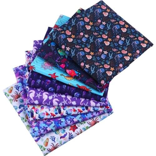 Diy polyster and cotton fabric patchwork printed sewing pattern tulle children home textile fabric sewing 50 * 140cm/piece