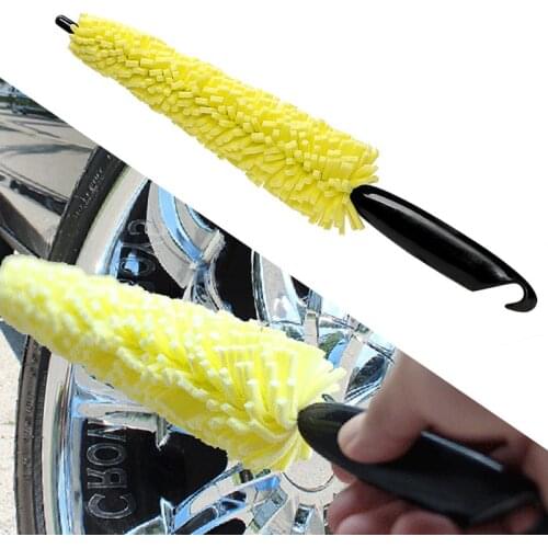 Car Wheel Wash Brush Plastic Handle Vehicle Cleaning Brush Wheel Rims Tire Washing Auto Scrub Brush Car Wash Sponges Tools